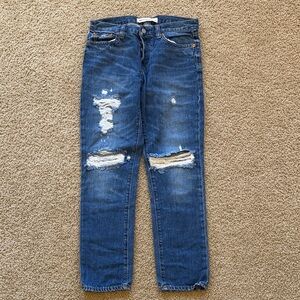 Gap Distressed Blue Boyfriend Jeans